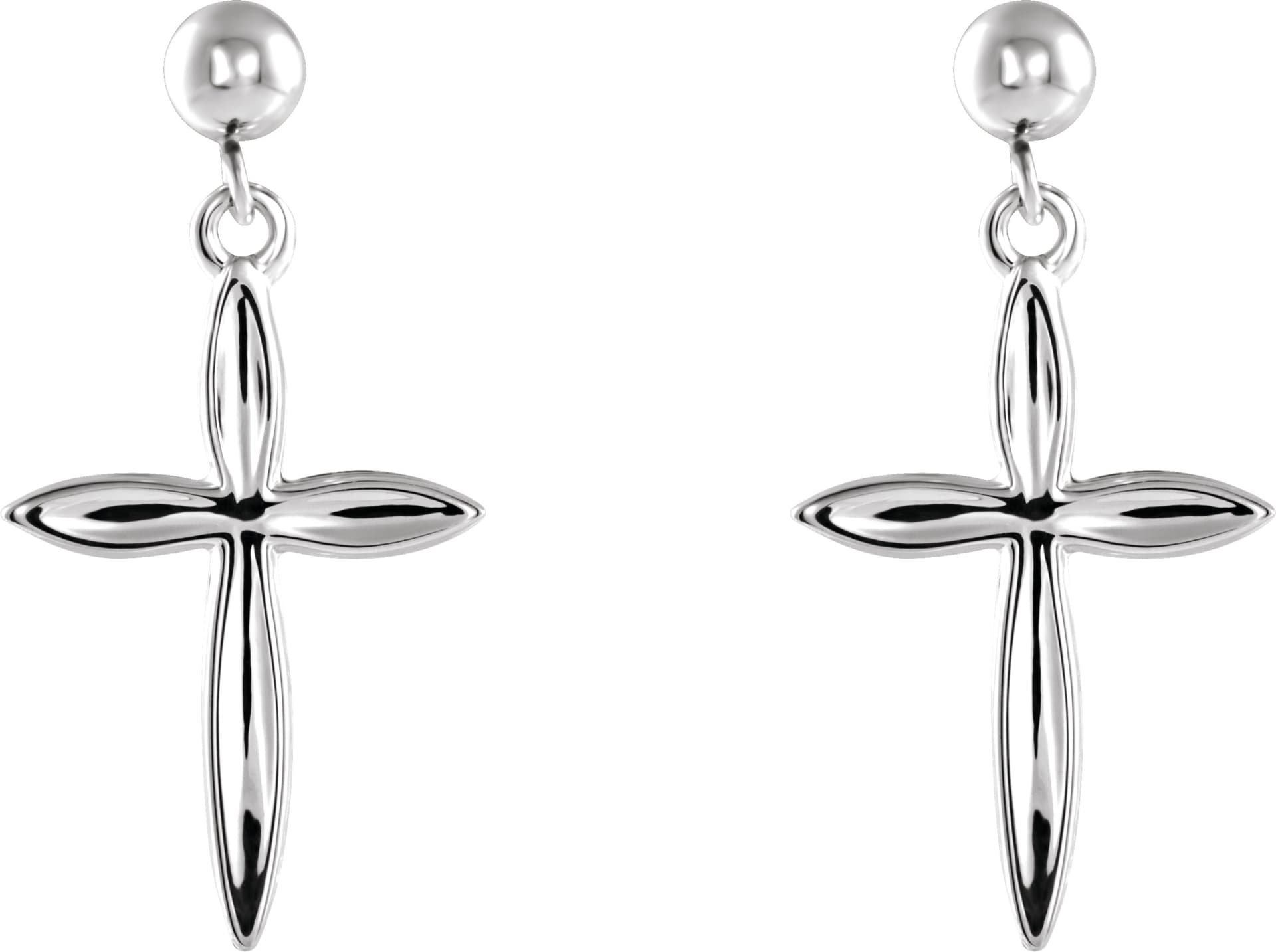 Cross & Ball Earrings view 2