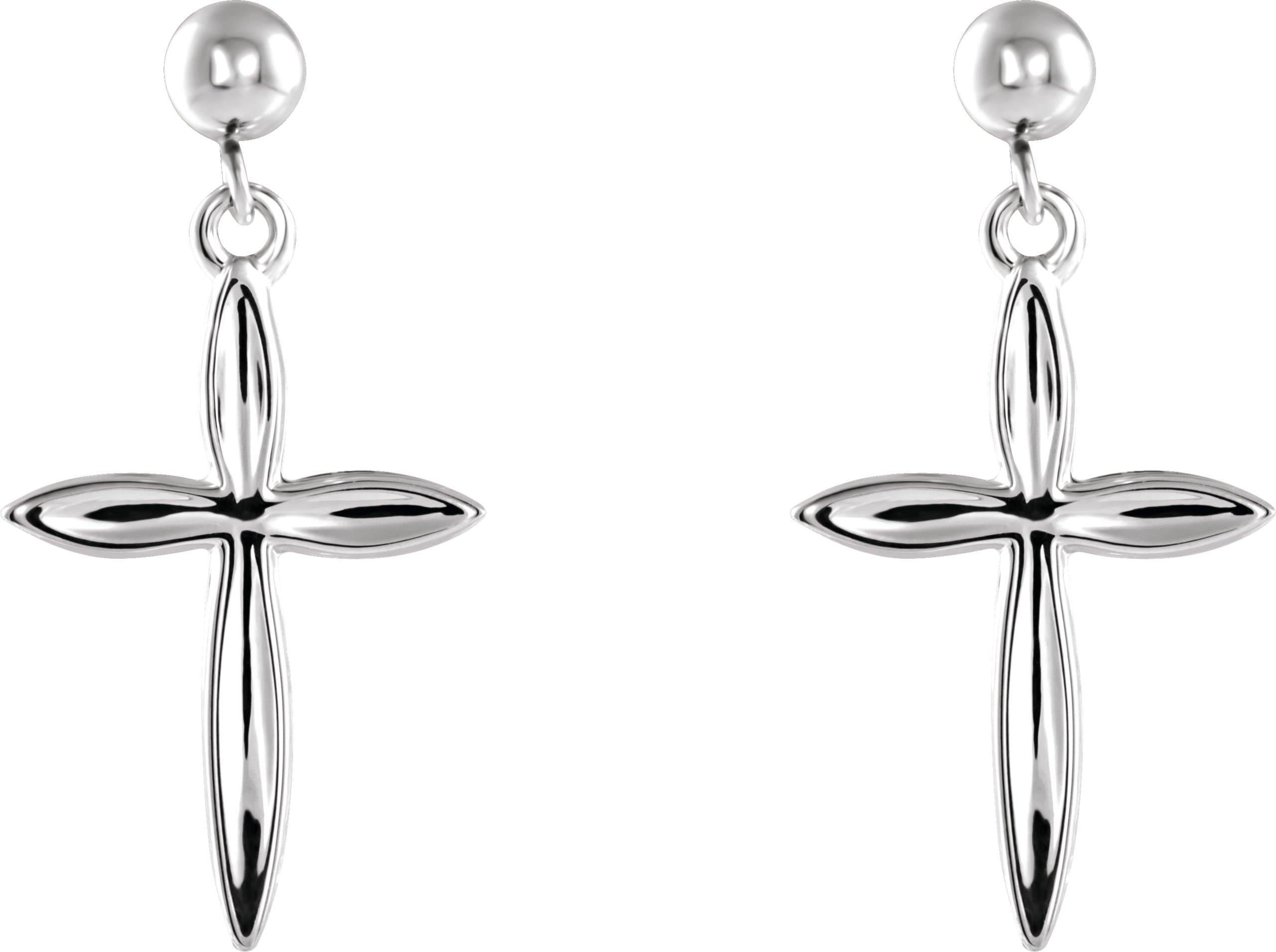 Cross & Ball Earrings view 2