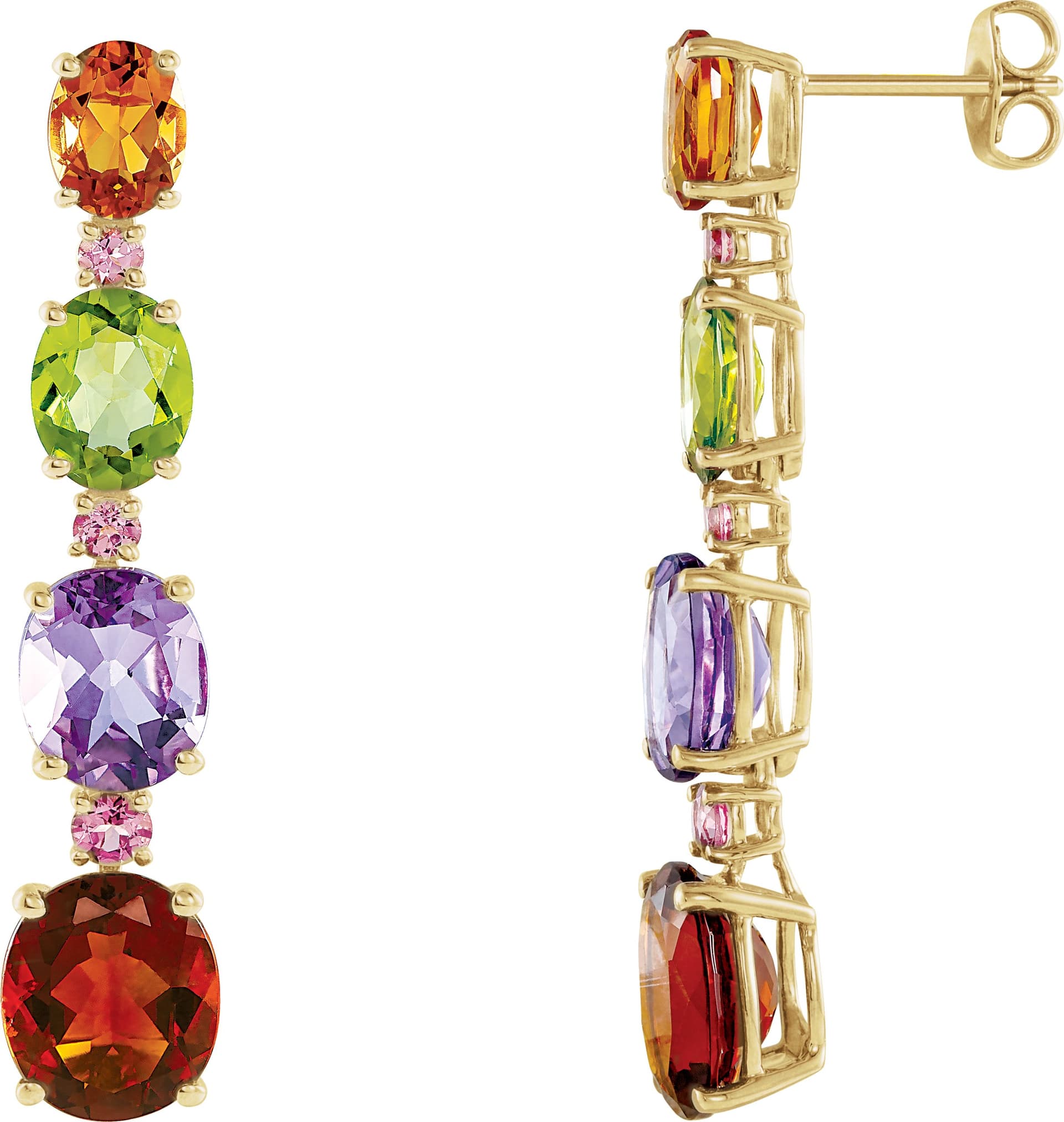 Multi-Gemstone Earrings view 1
