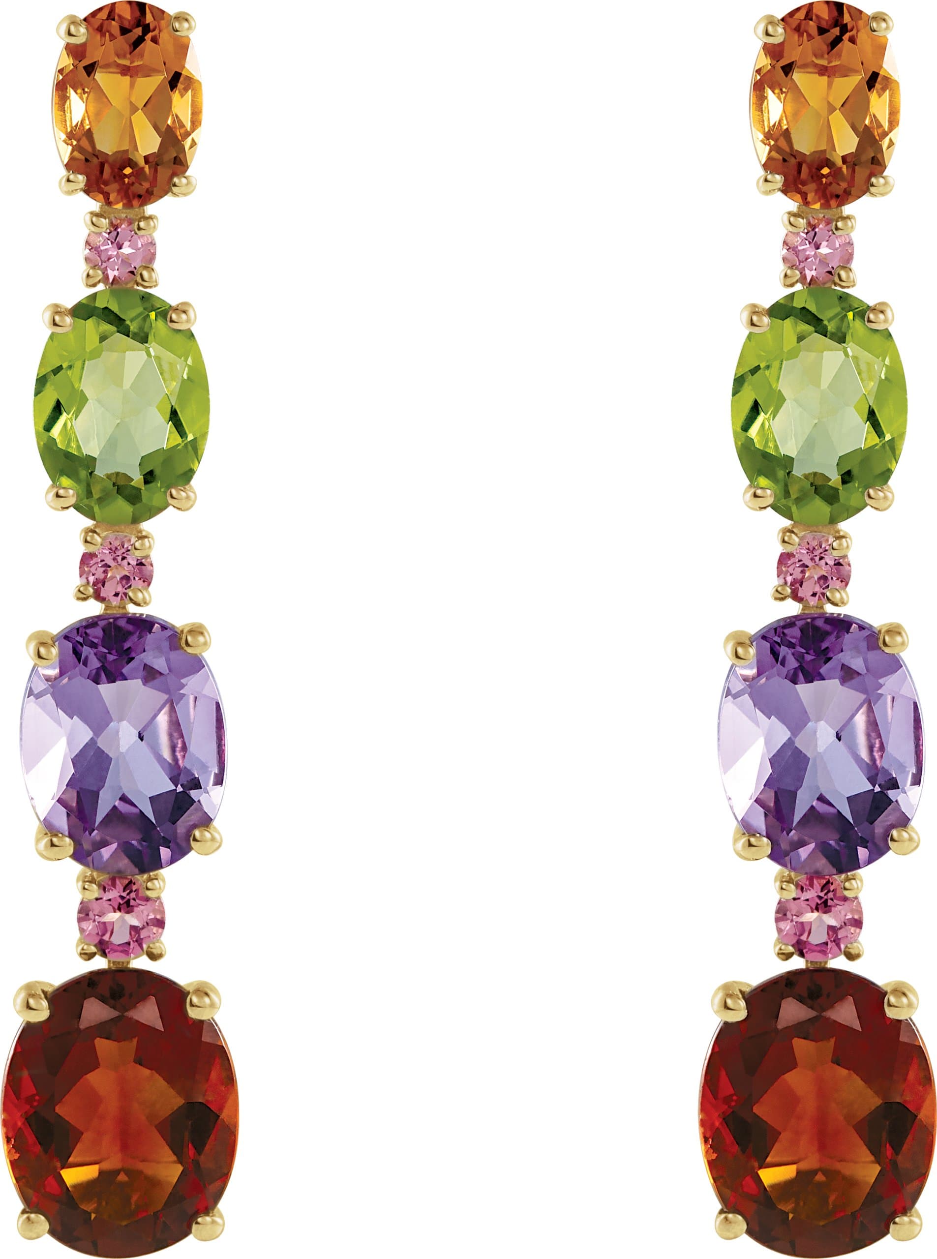 Multi-Gemstone Earrings view 2