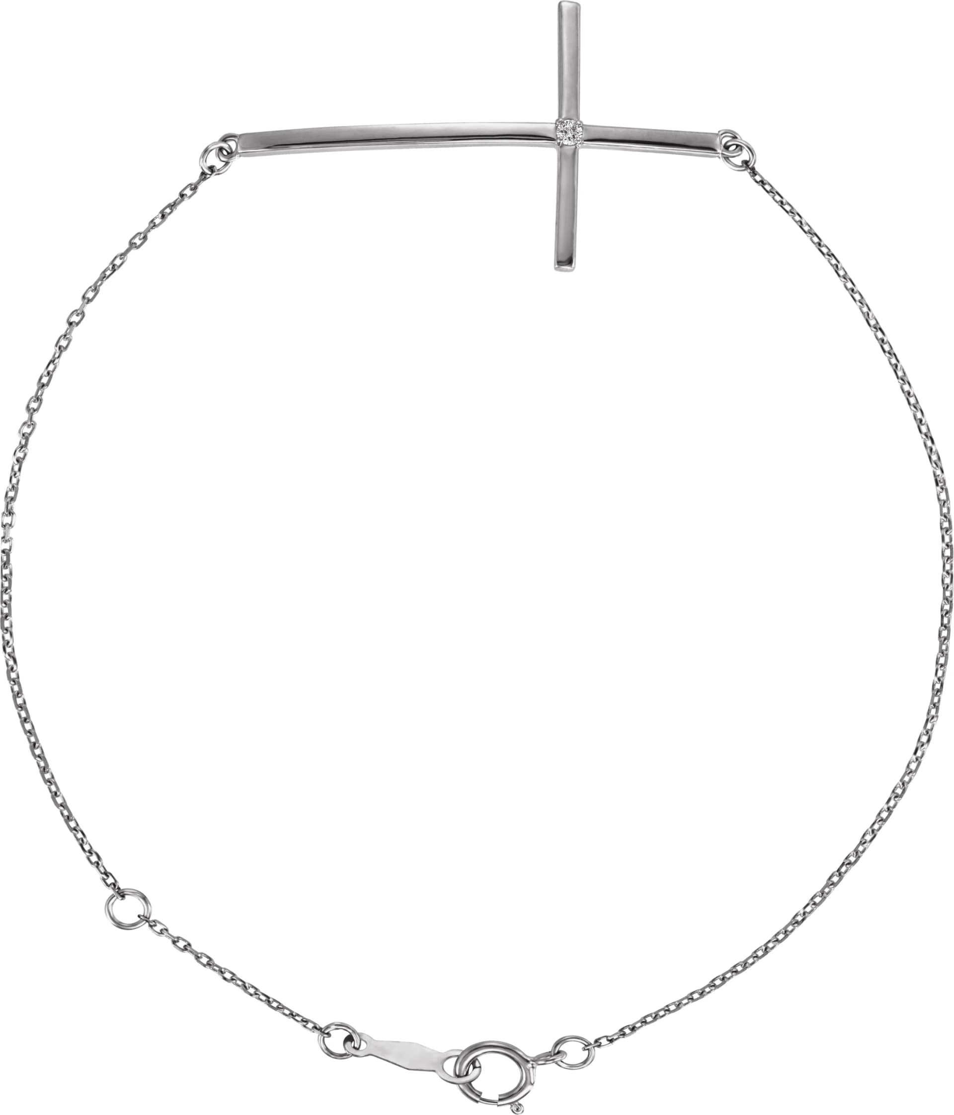 Accented Sideways Cross Bracelet — view 2