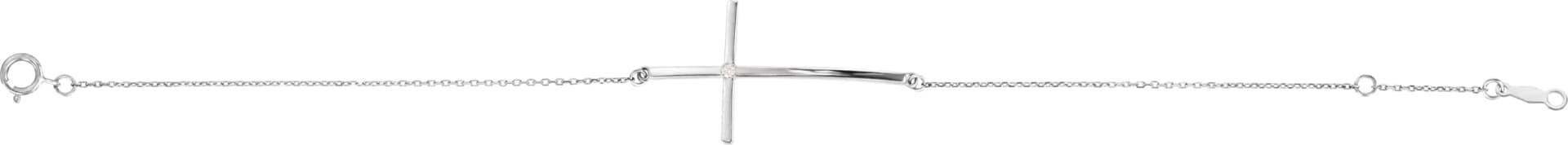 Accented Sideways Cross Bracelet — view 3
