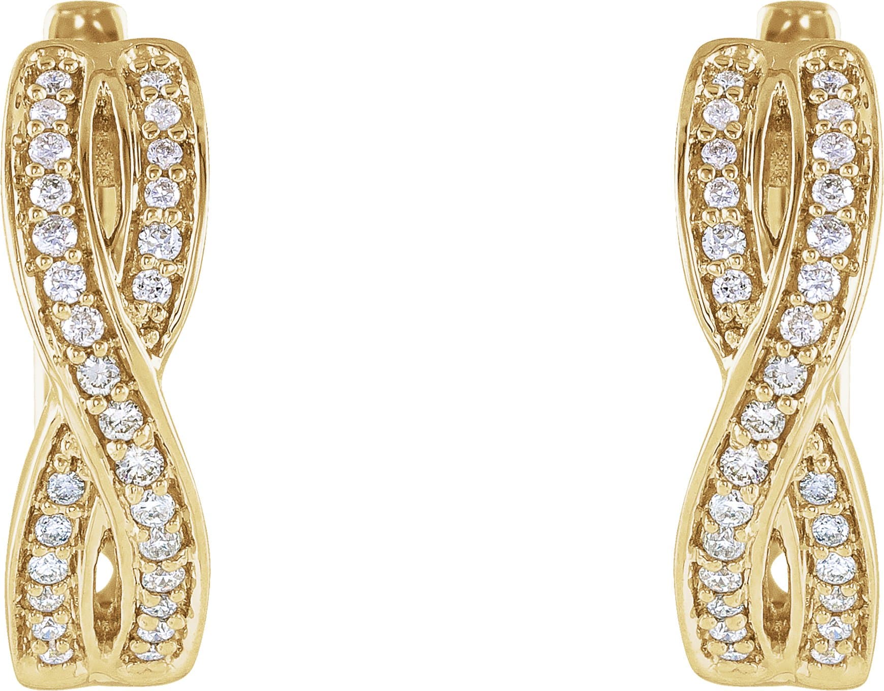 Accented Infinity-Inspired Hoop Earrings view 2