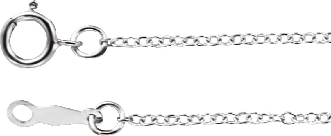 18K White 1.3 mm Adjustable Cable 16-18" Chain