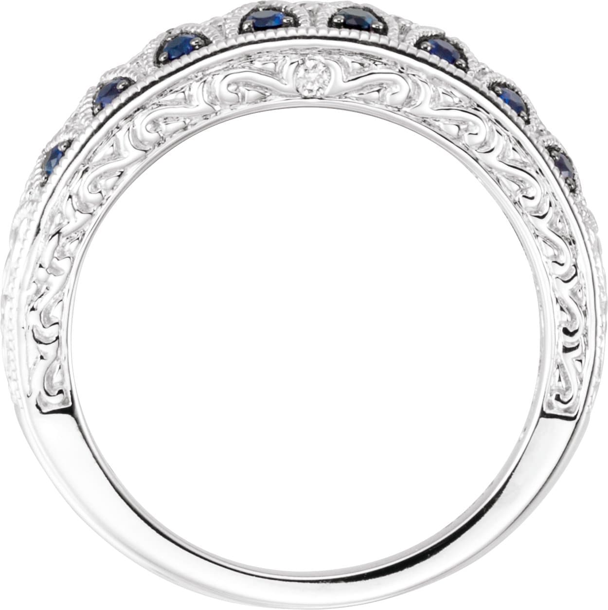 Granulated Accented Ring view 2