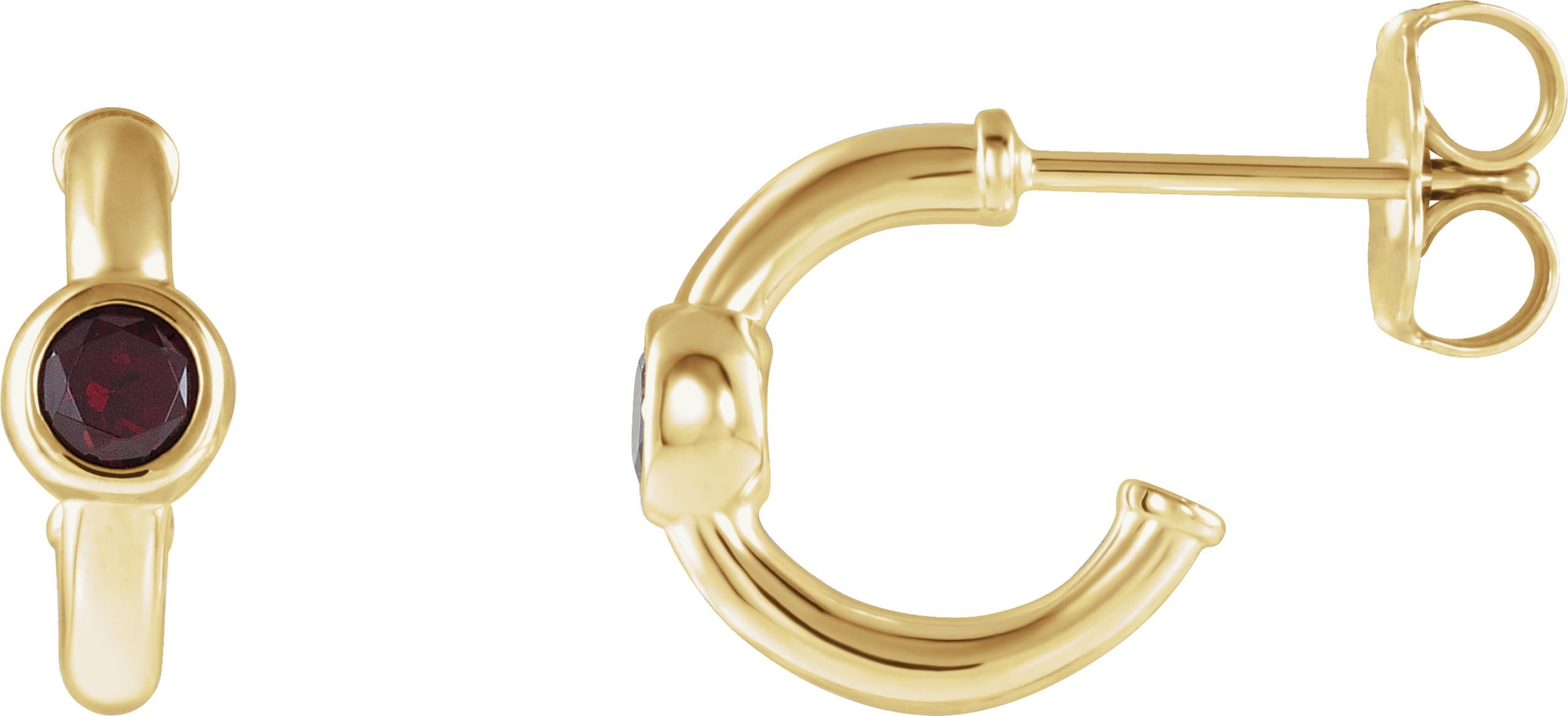 14K Rose Gold 1/4 CTW  Natural Diamond Huggie Hoop Earrings