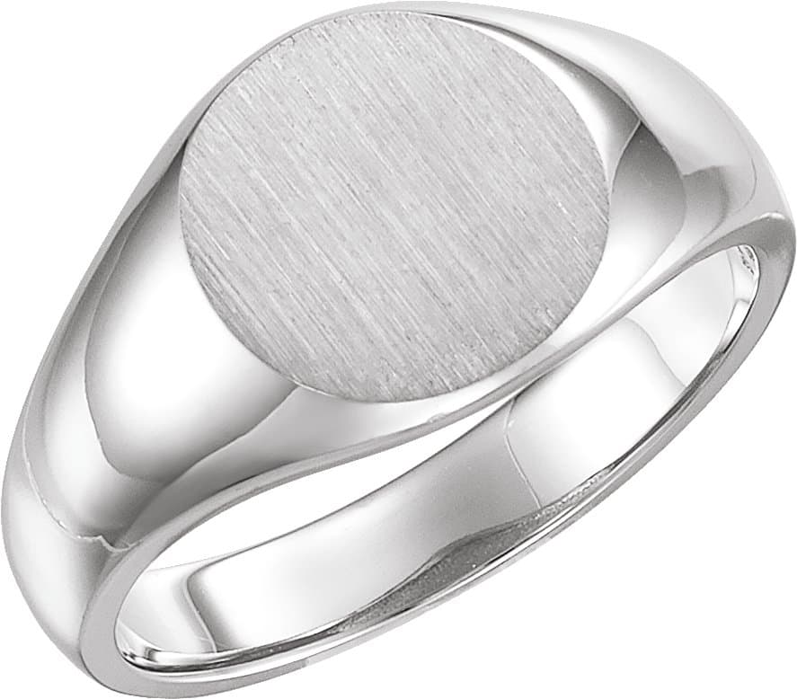 10K Yellow 13 mm Round Signet Ring