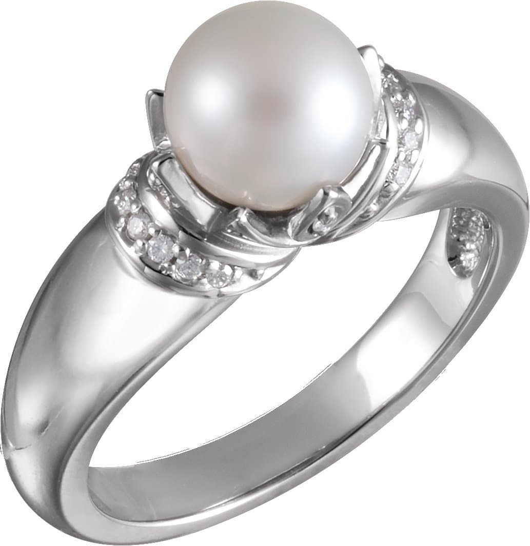 Accented Pearl Ring view 1
