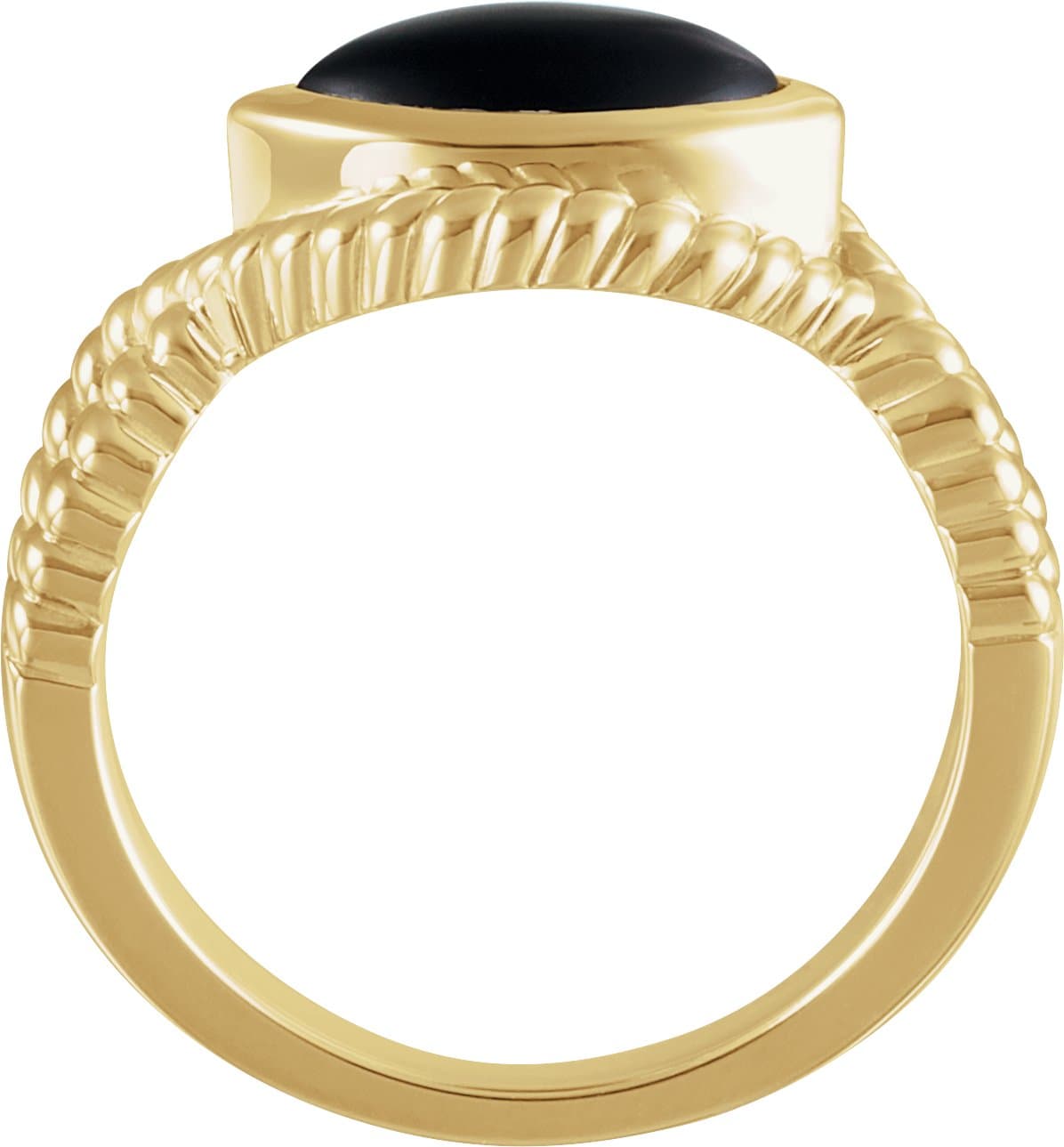 Bezel-Set Rope Ring view 2