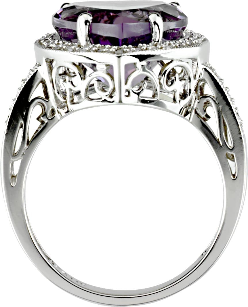 Halo-Style Heart Ring view 2