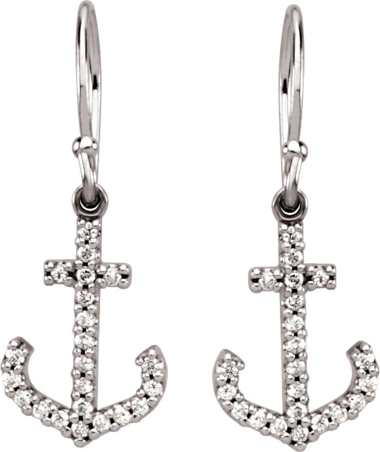 Accented Anchor Earrings view 2