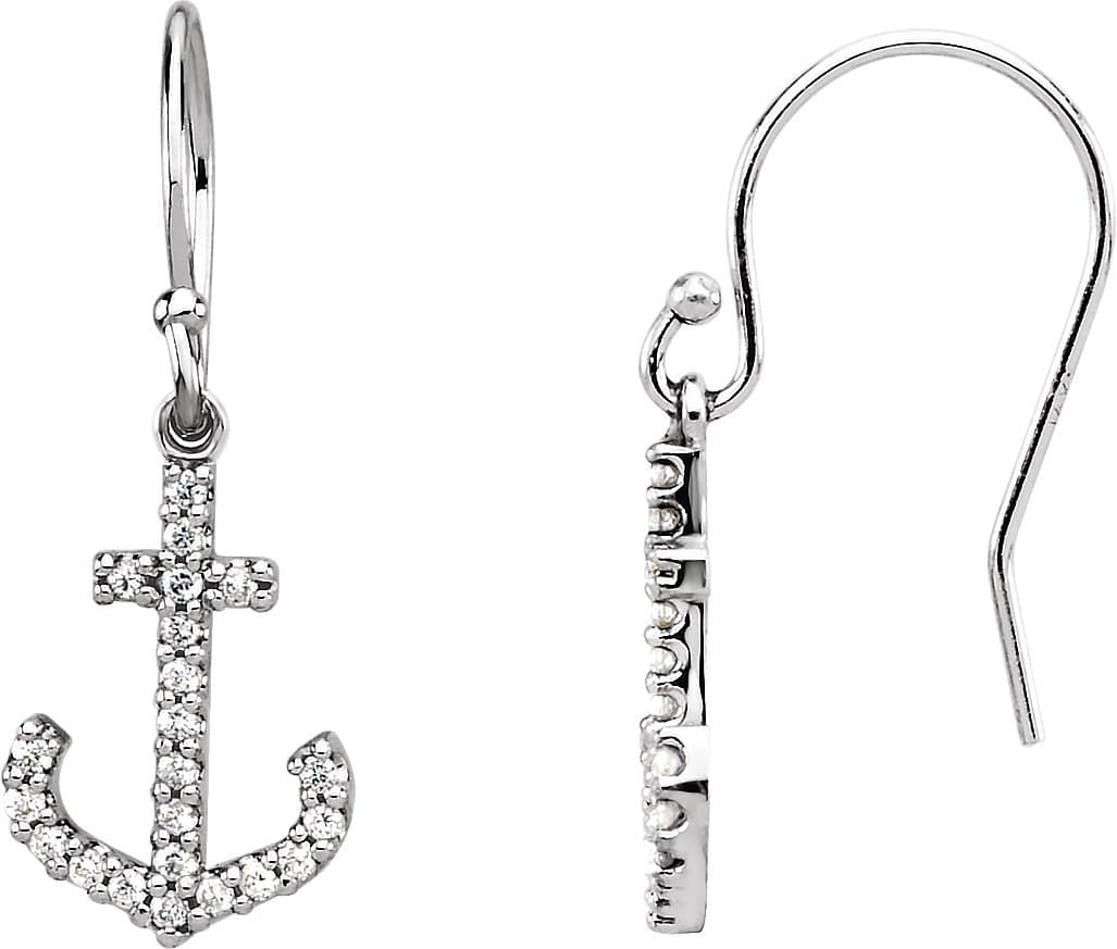 14K White 1/5 CTW Natural Diamond Earrings