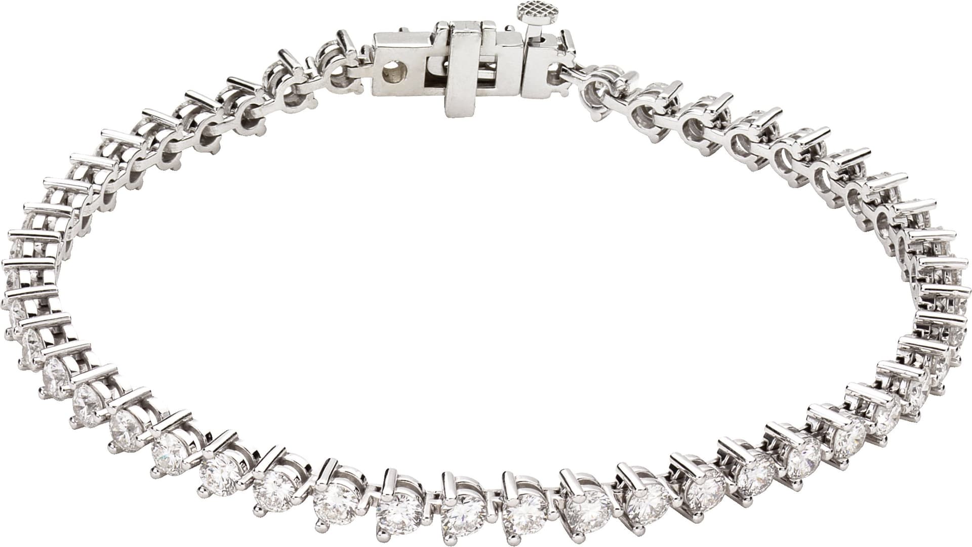 14K Yellow Gold 4 3/4 CTW Natural Diamond Line 7 1/4" Bracelet