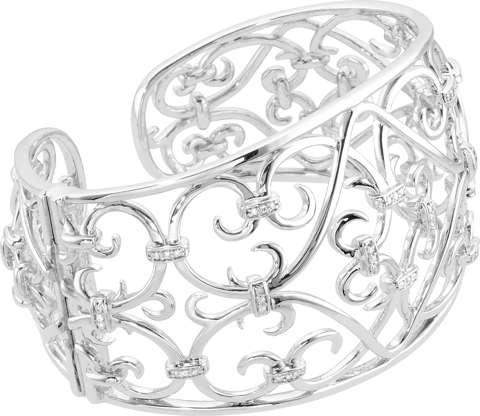 Filigree Scroll Cuff Bracelet, view 3