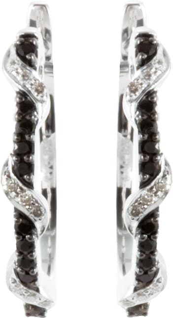 Accented U-Hoop Earrings view 2