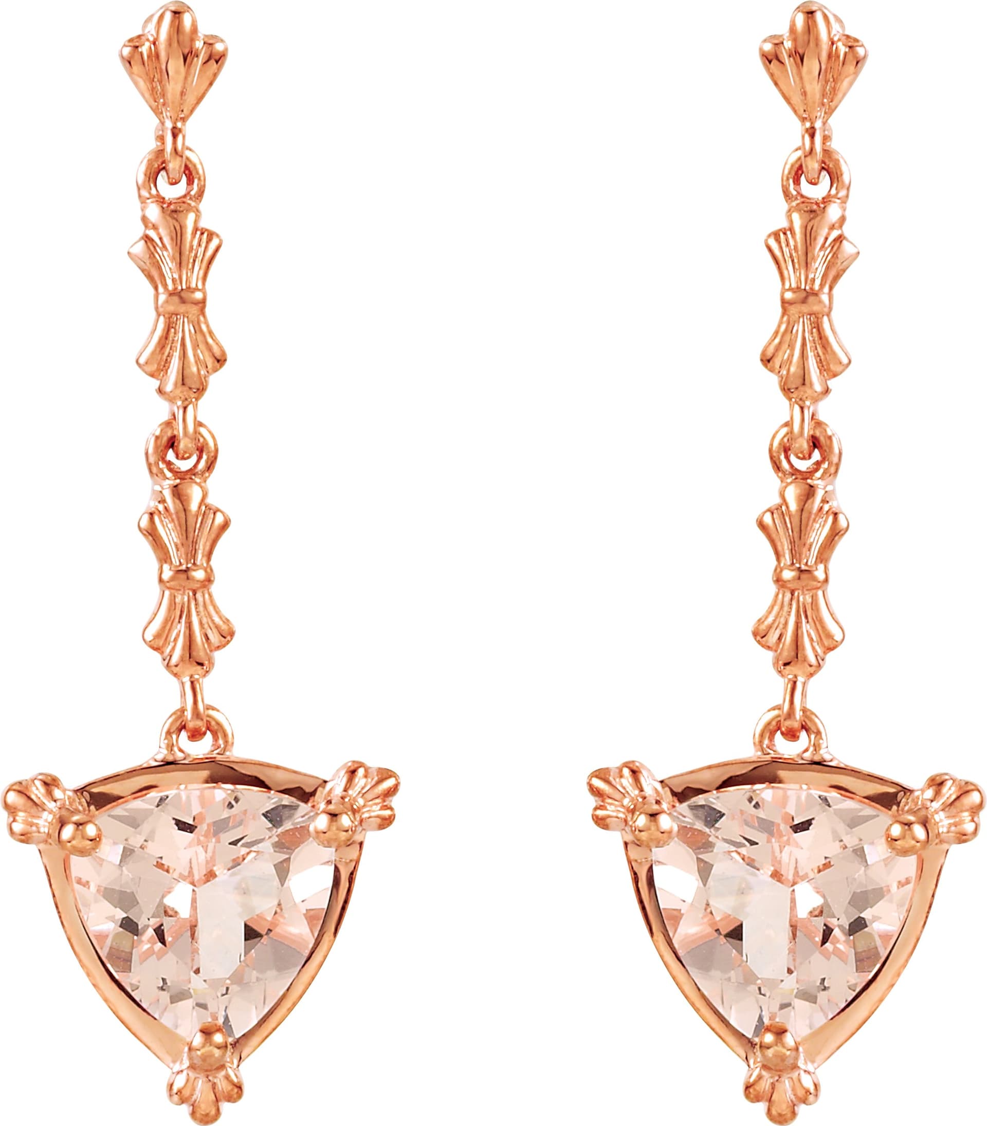 Vintage-Inspired Trillion Earrings view 2