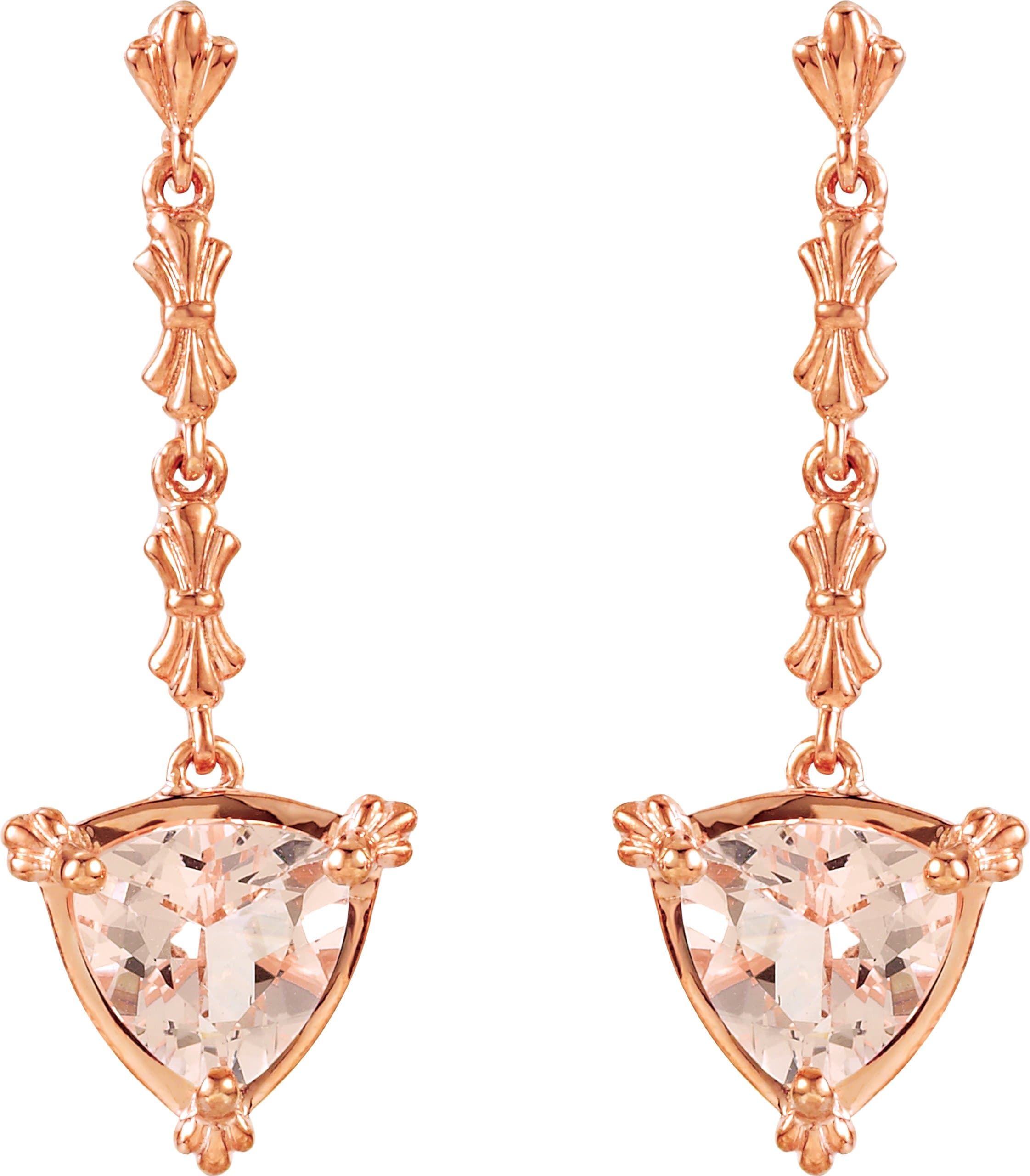 Vintage-Inspired Trillion Earrings view 2