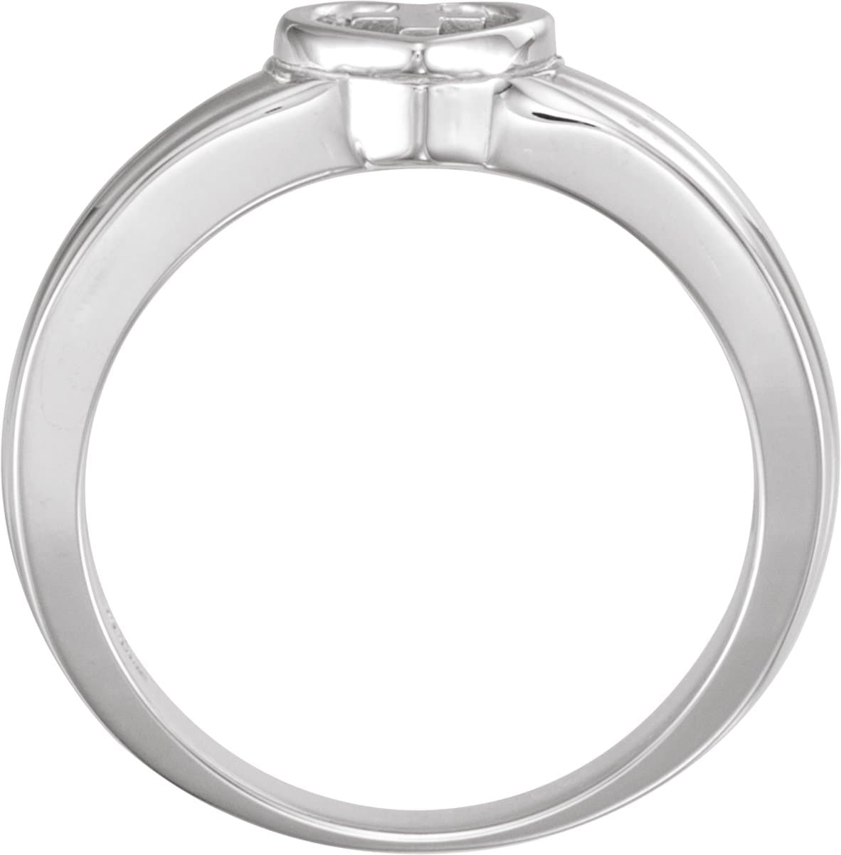 Heart & Cross Ring view 2