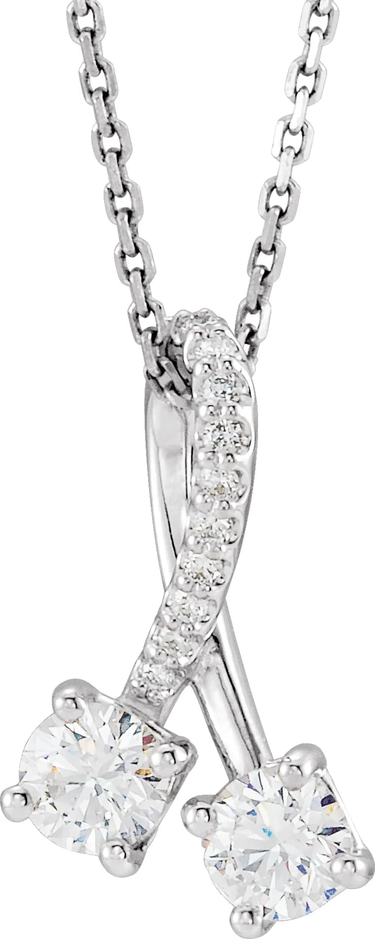 Two-Stone Necklace, view 2