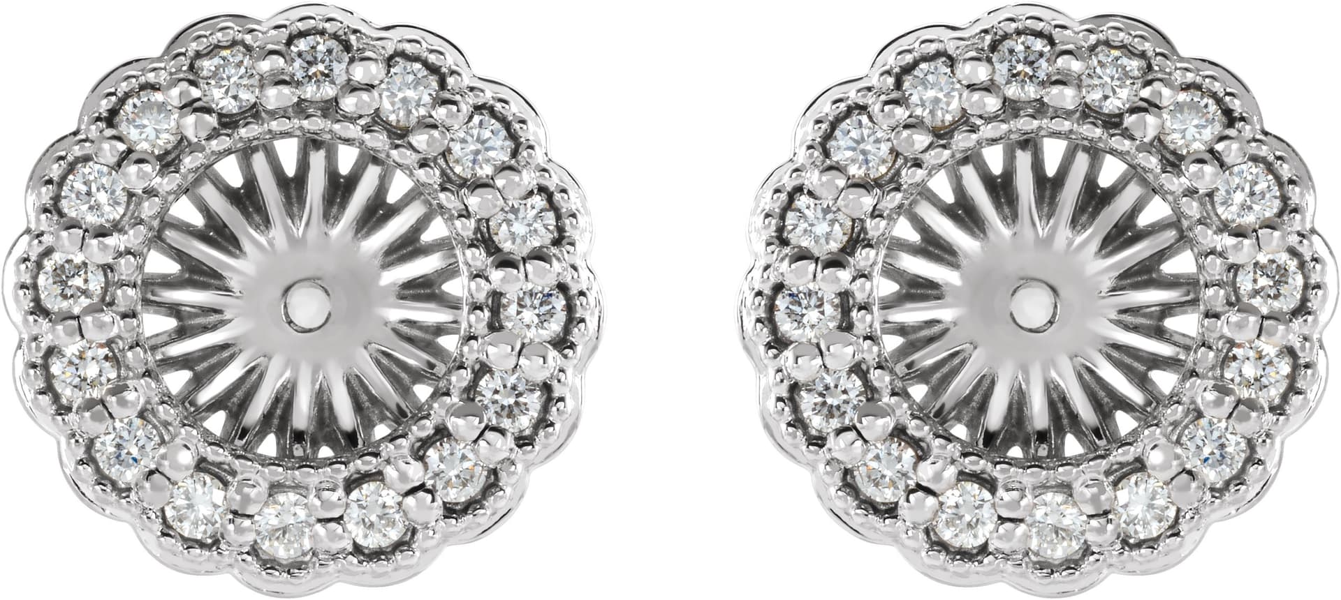Halo-Style Earring Jackets for Pearl Studs view 2