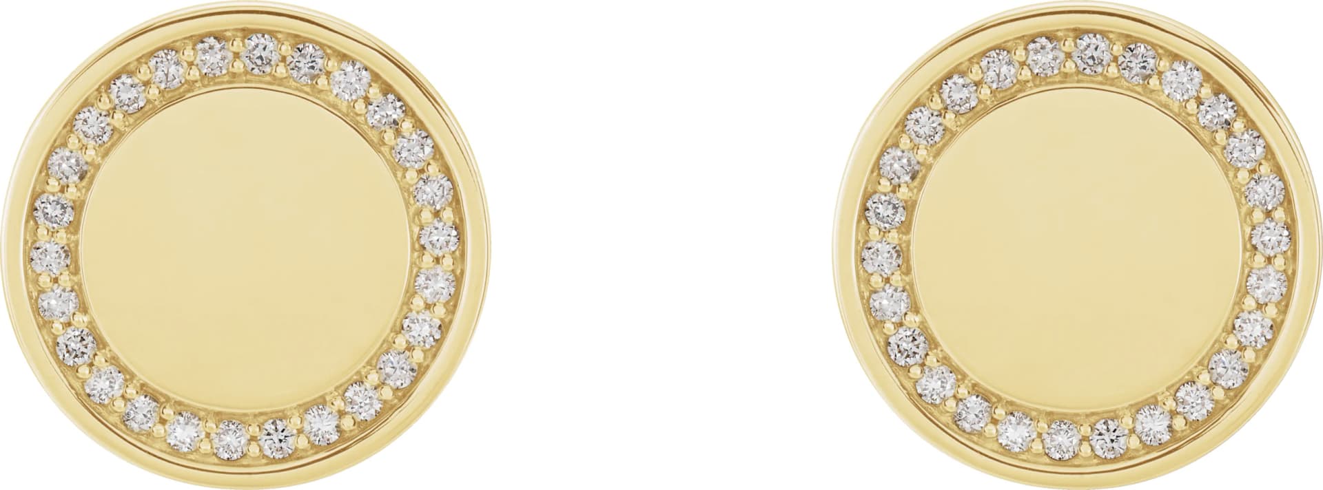 Accented Engravable Earrings, view 3