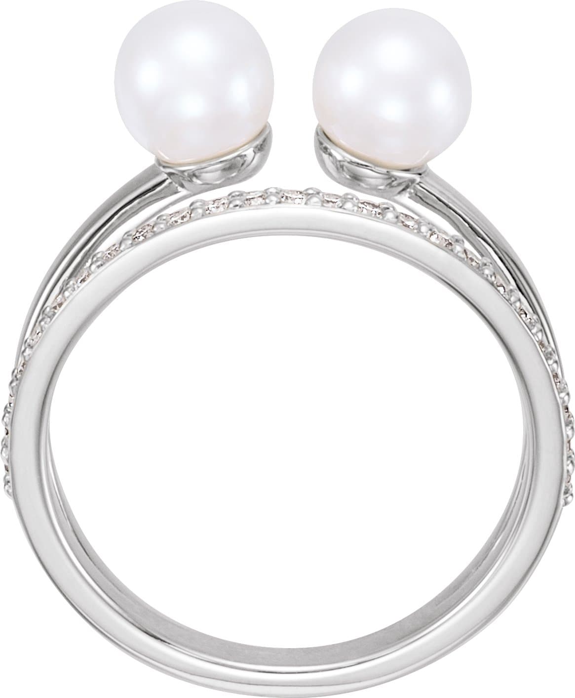 Two-Stone Pearl Ring view 2