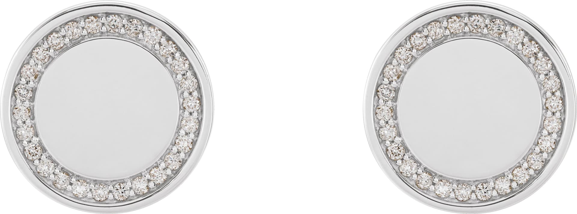 Accented Engravable Earrings view 2
