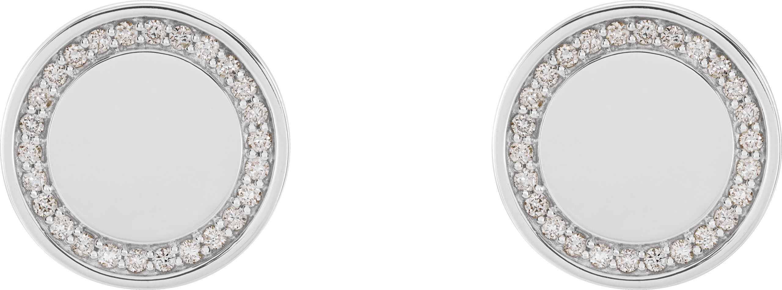 Accented Engravable Earrings view 2