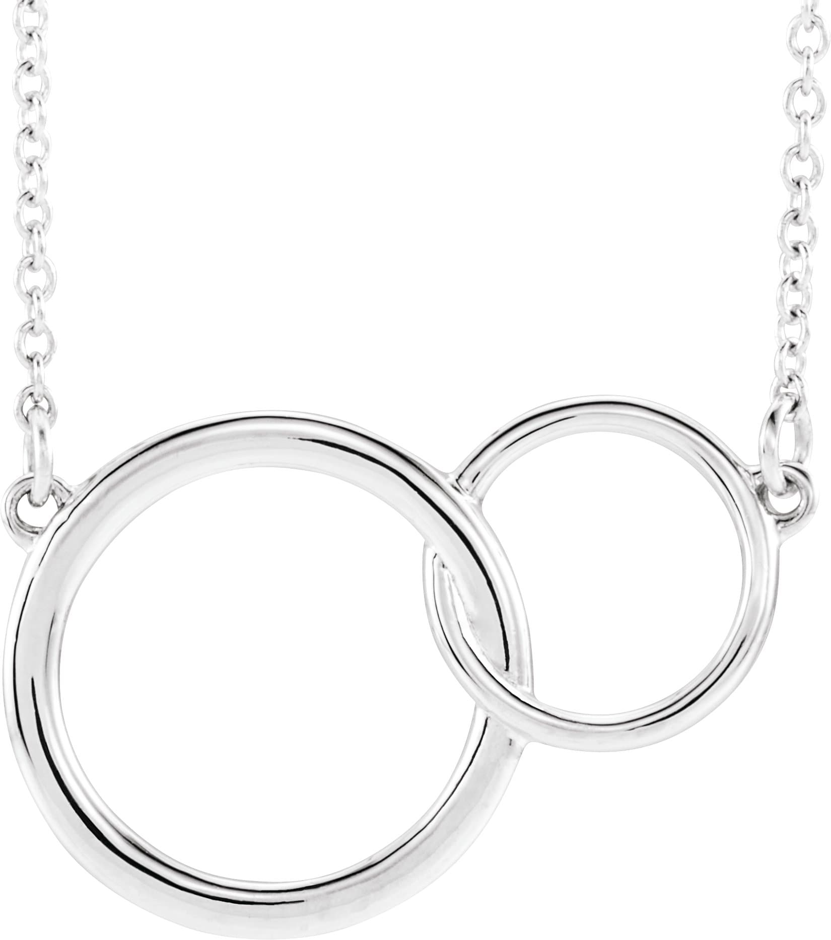 Interlocking Circle Necklace or Center view 1