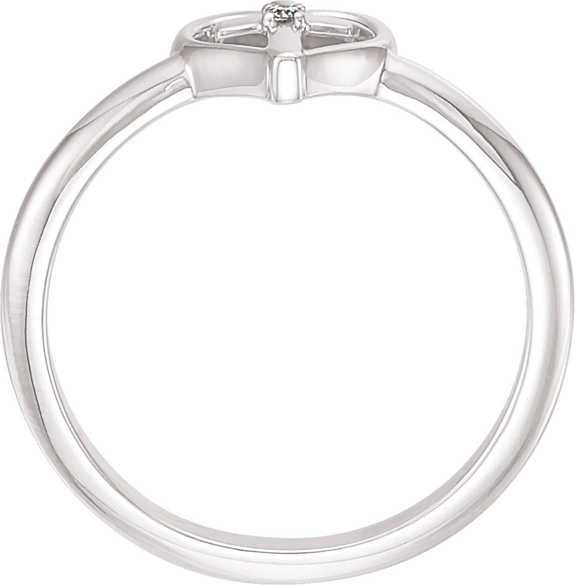 Accented Cross & Heart Ring view 2