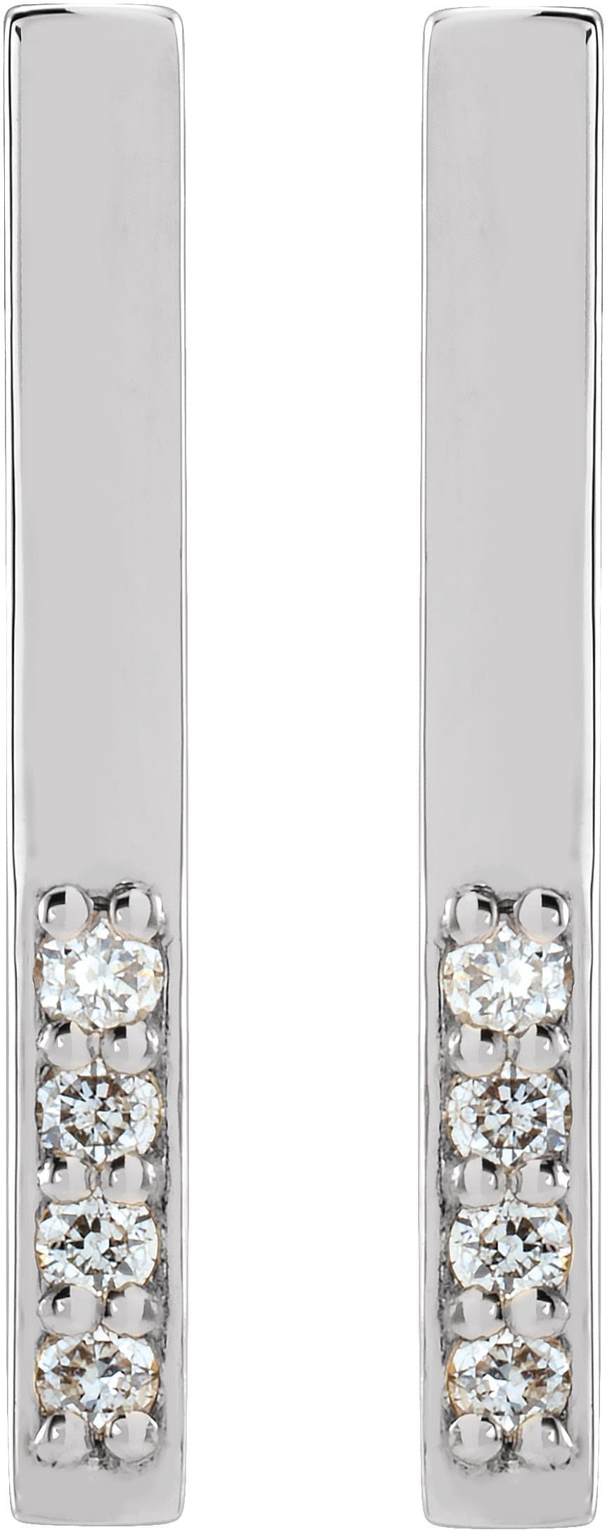 Accented Bar Earrings view 2