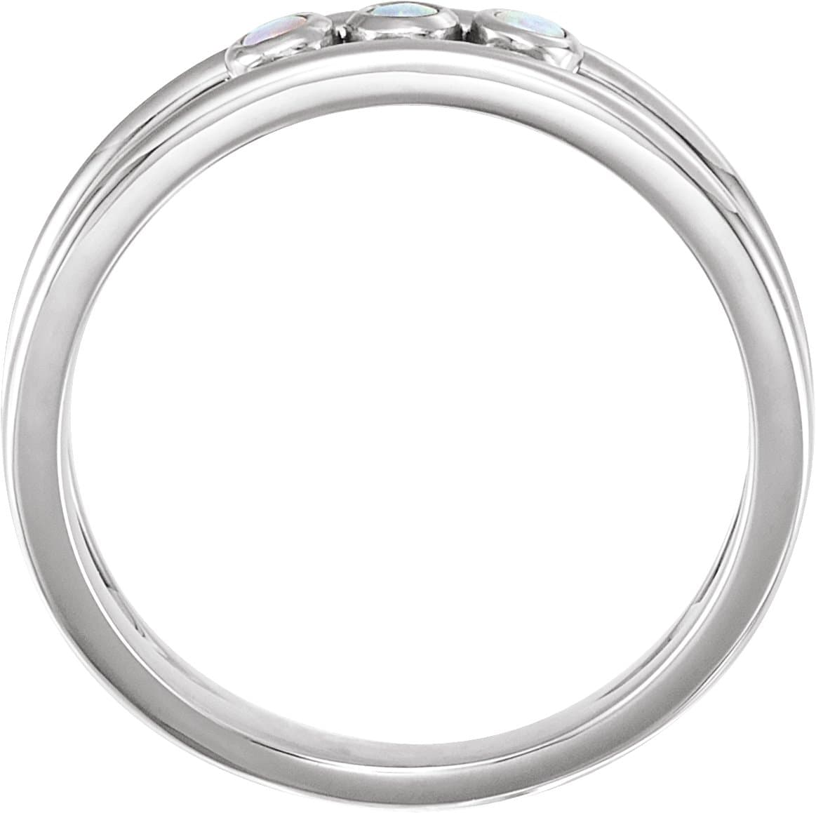 Three-Stone Bezel-Set Ring view 2
