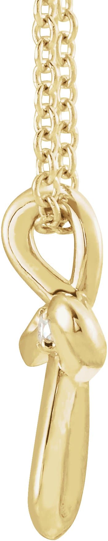 Solitaire Cross Necklace or Pendant view 2