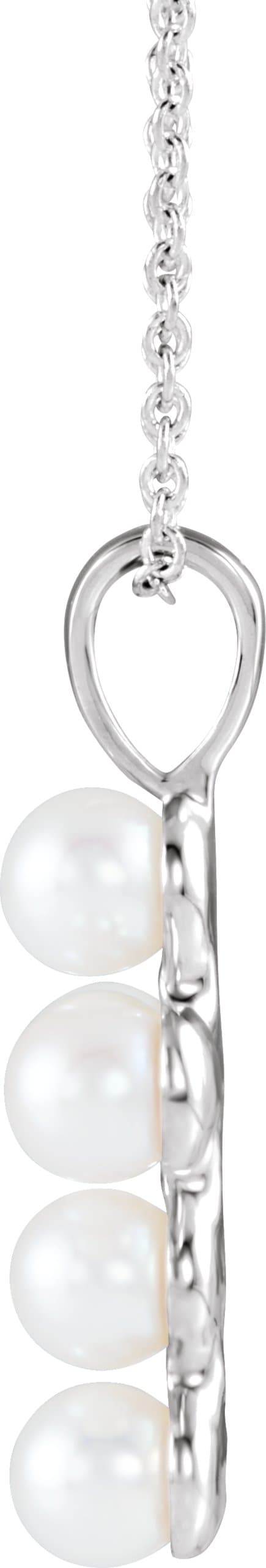 Pearl Cross Necklace or Pendant view 2