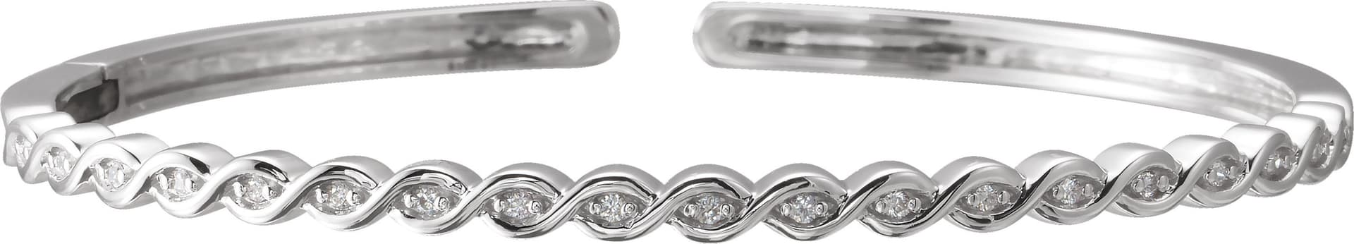 14K Yellow 1/6 CTW Natural Diamond Stackable Bangle 7 Bracelet