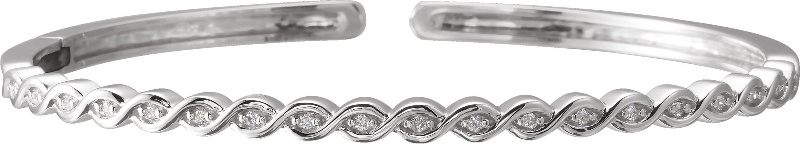 14K Rose 1/6 CTW Natural Diamond Stackable Bangle 7 Bracelet