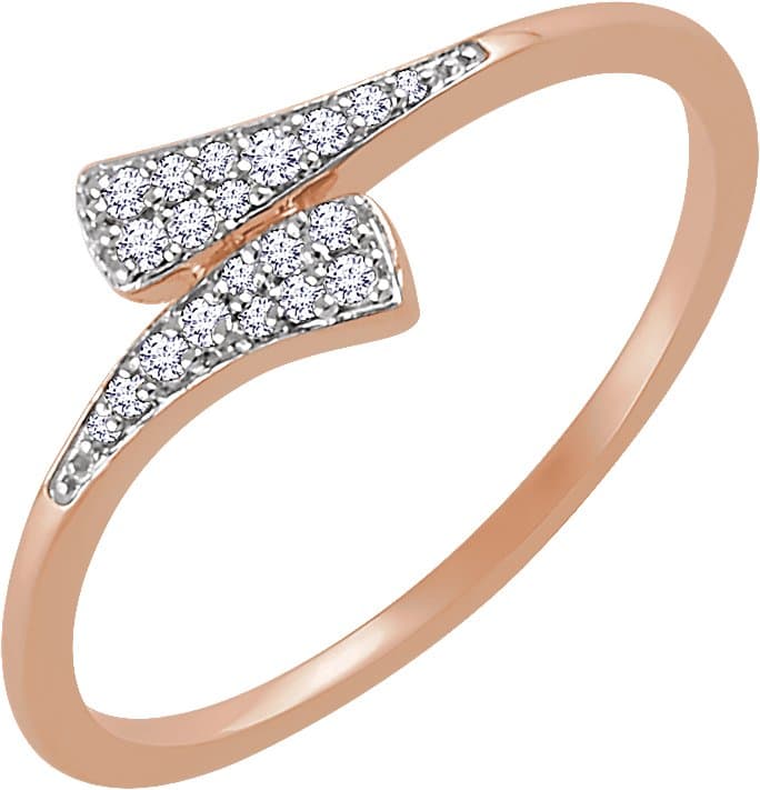 14K Rose 1/10 CTW Natural Diamond Ring