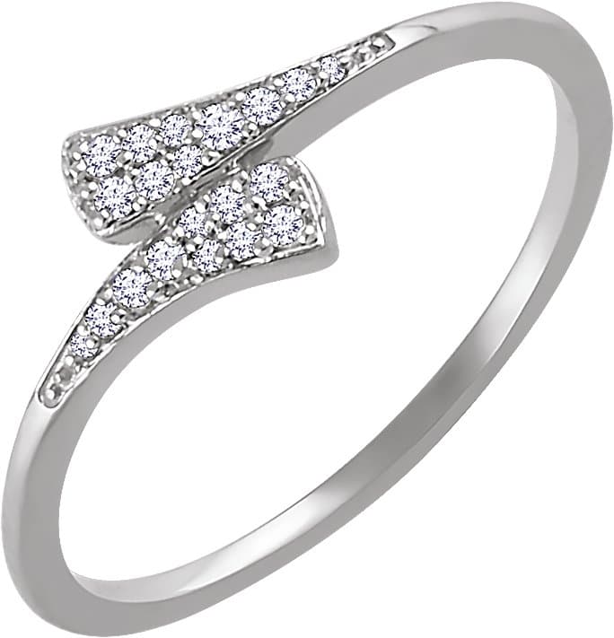 14K Rose 1/10 CTW Natural Diamond Ring