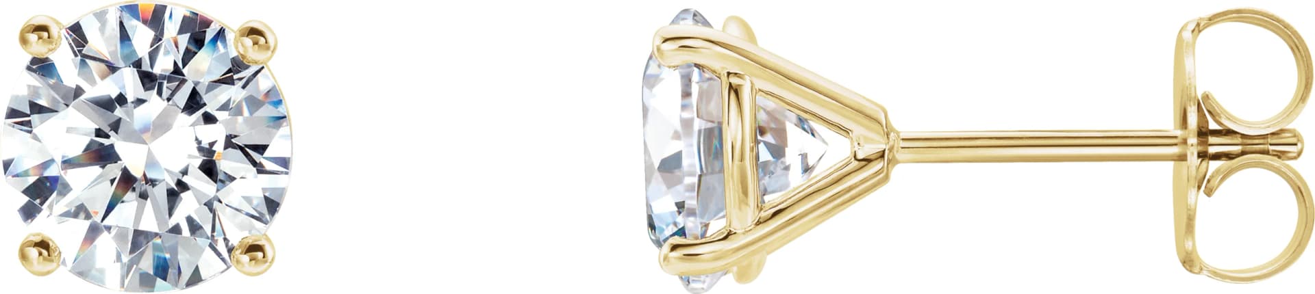 Round 4-Prong Stud Earrings