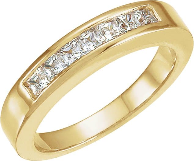 14K White 1/2 CTW Natural Diamond Anniversary Band