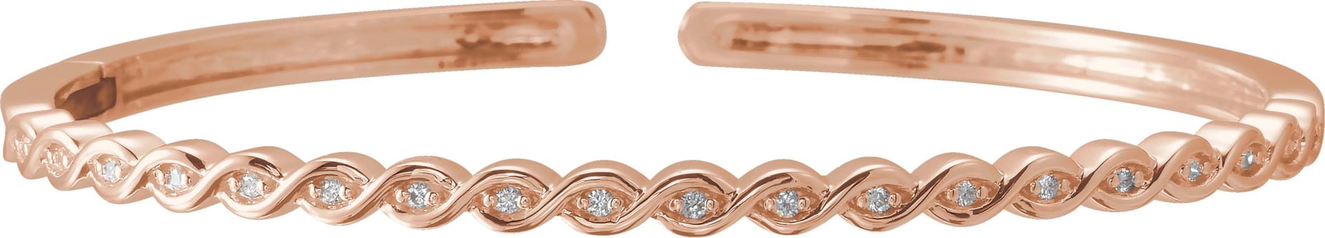 14K Yellow 1/6 CTW Natural Diamond Stackable Bangle 7 Bracelet