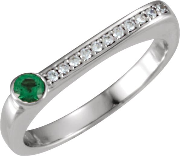 14K Rose 1/5 CTW Natural Diamond Stackable Ring