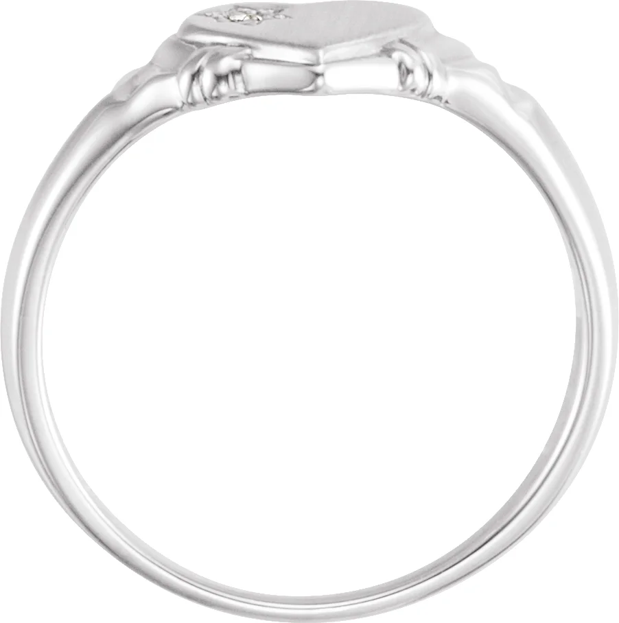 Accented Youth Heart Ring, view 3
