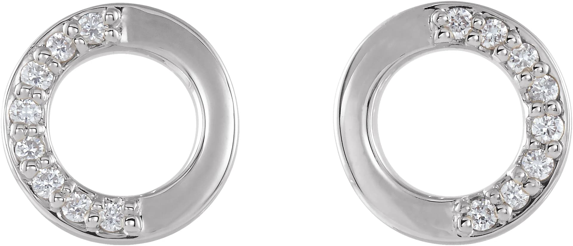 Accented Circle Earrings, view 3