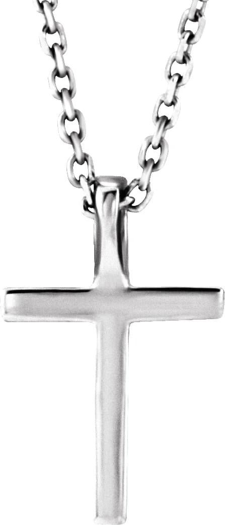 Petite Cross Necklace, view 3