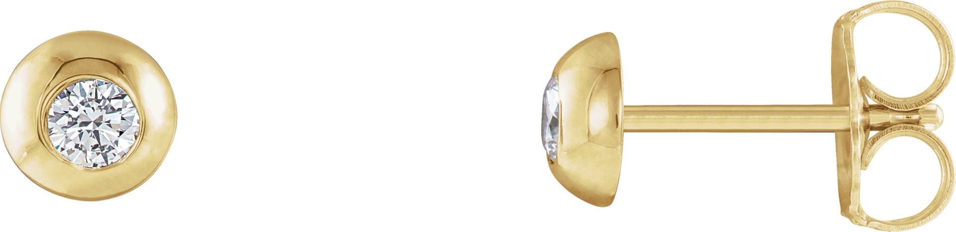 14K Rose 1/3 CTW Lab-Grown Diamond Domed Stud Earrings