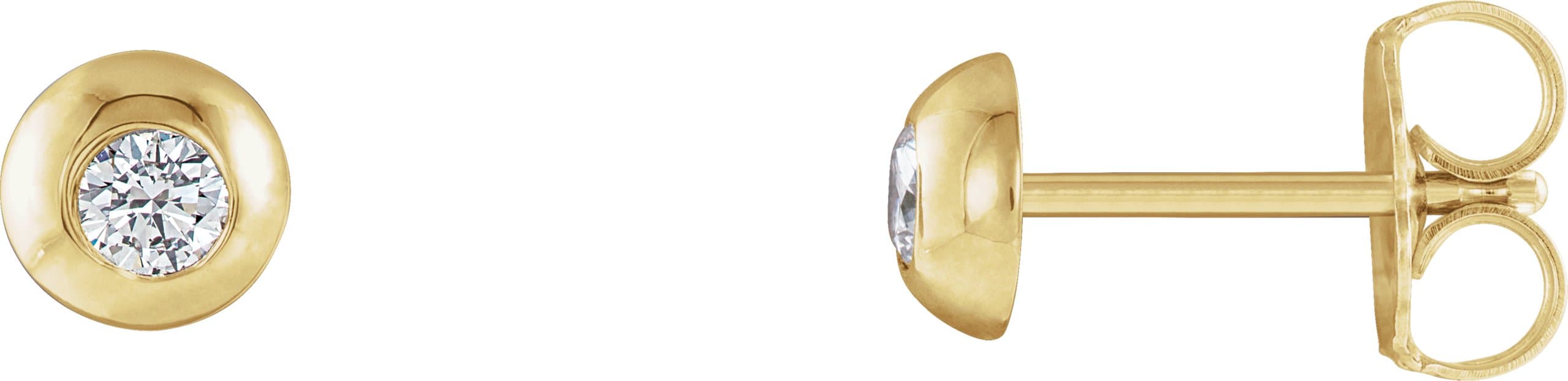 14K Rose 1/3 CTW Lab-Grown Diamond Domed Stud Earrings
