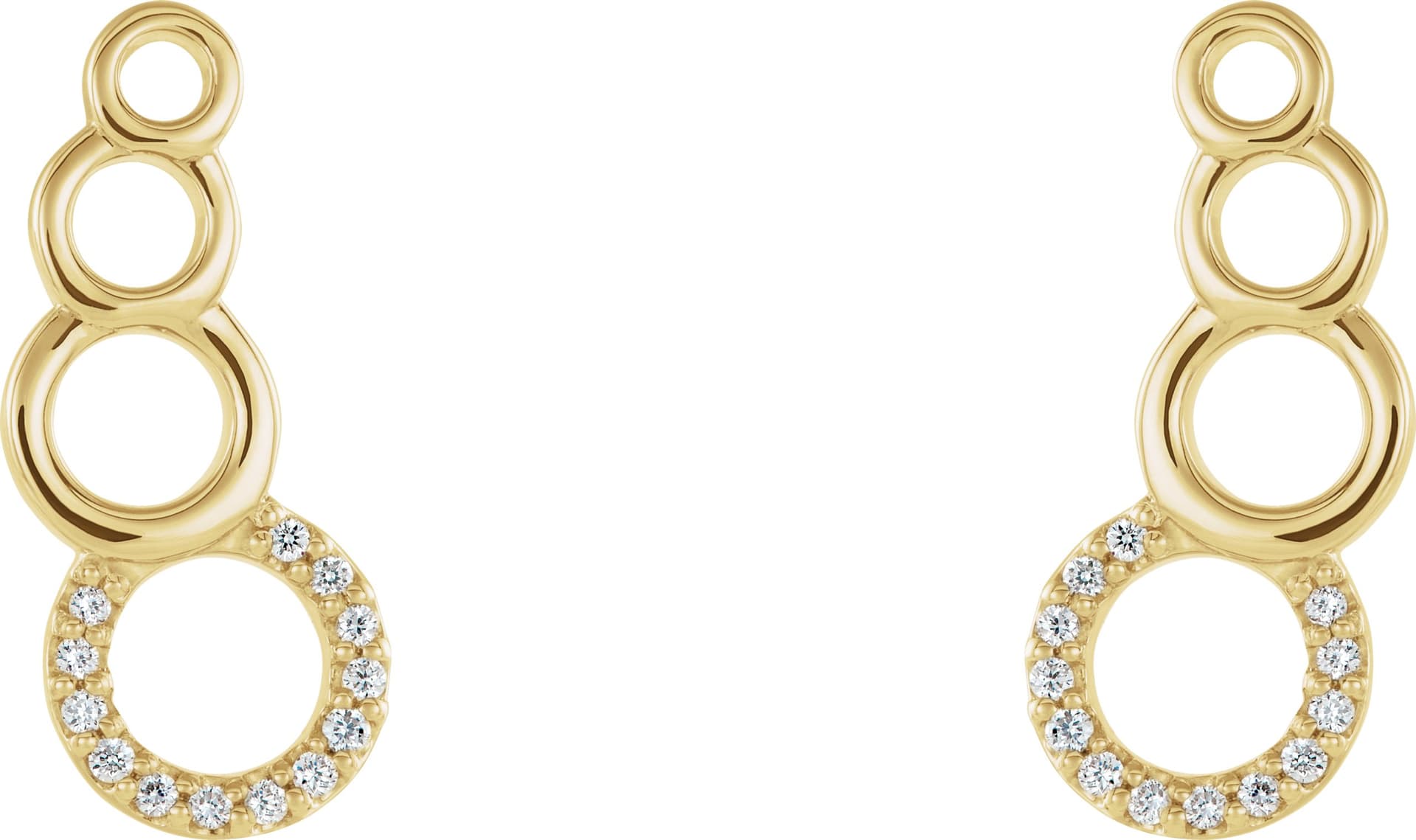 Accented Geometric Ear Climbers view 2