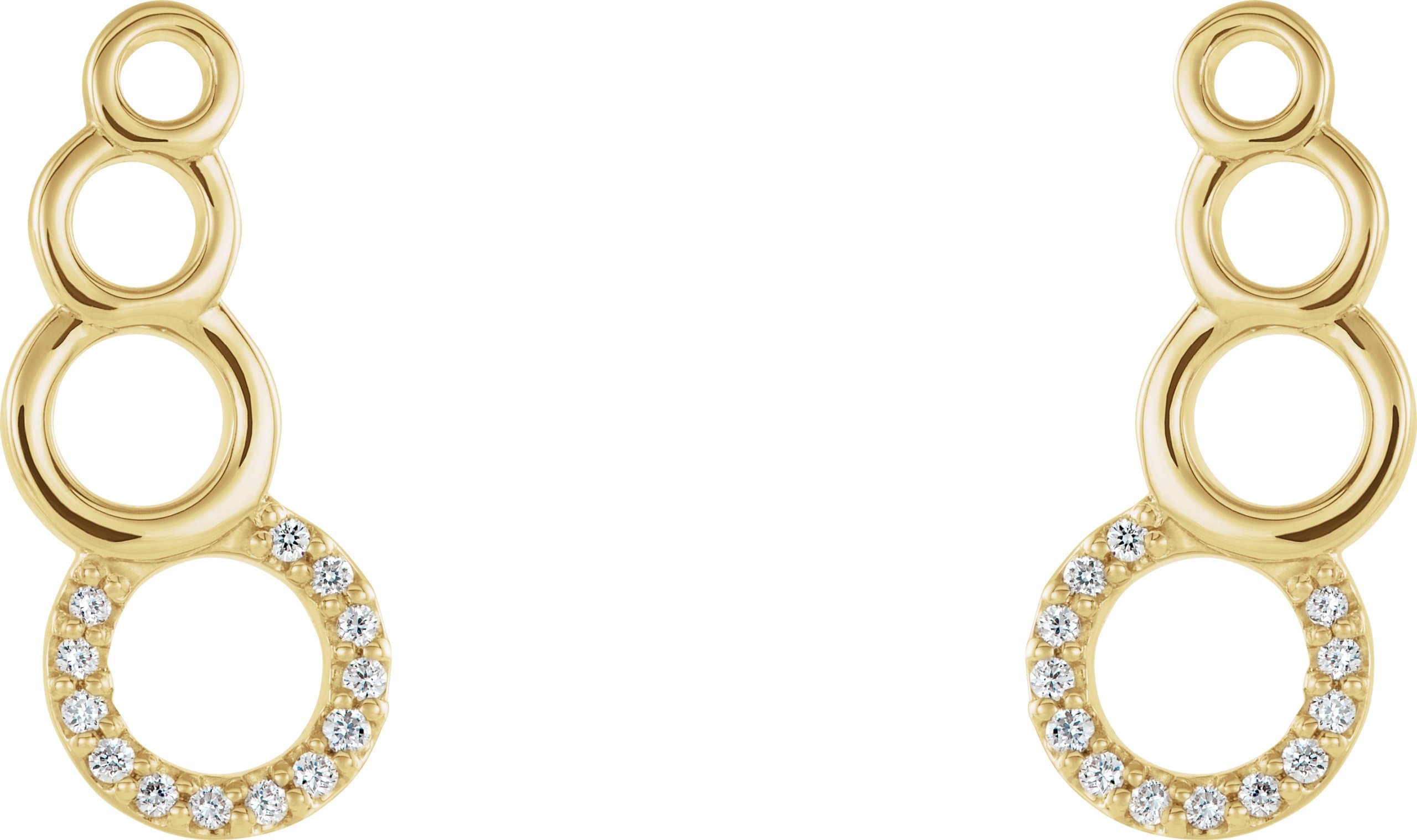 Accented Geometric Ear Climbers view 2