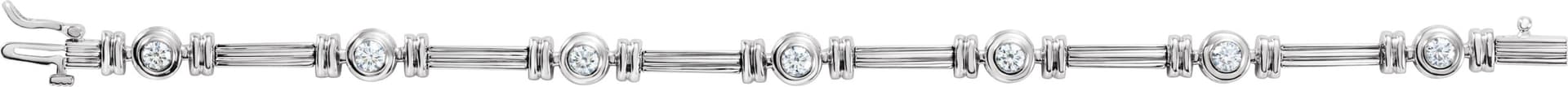 Bezel-Set Line Bracelet view 3